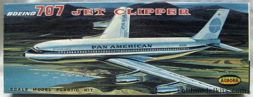 Aurora 1/104 Boeing 707 Jet Clipper Pan Am, 381-249 plastic model kit